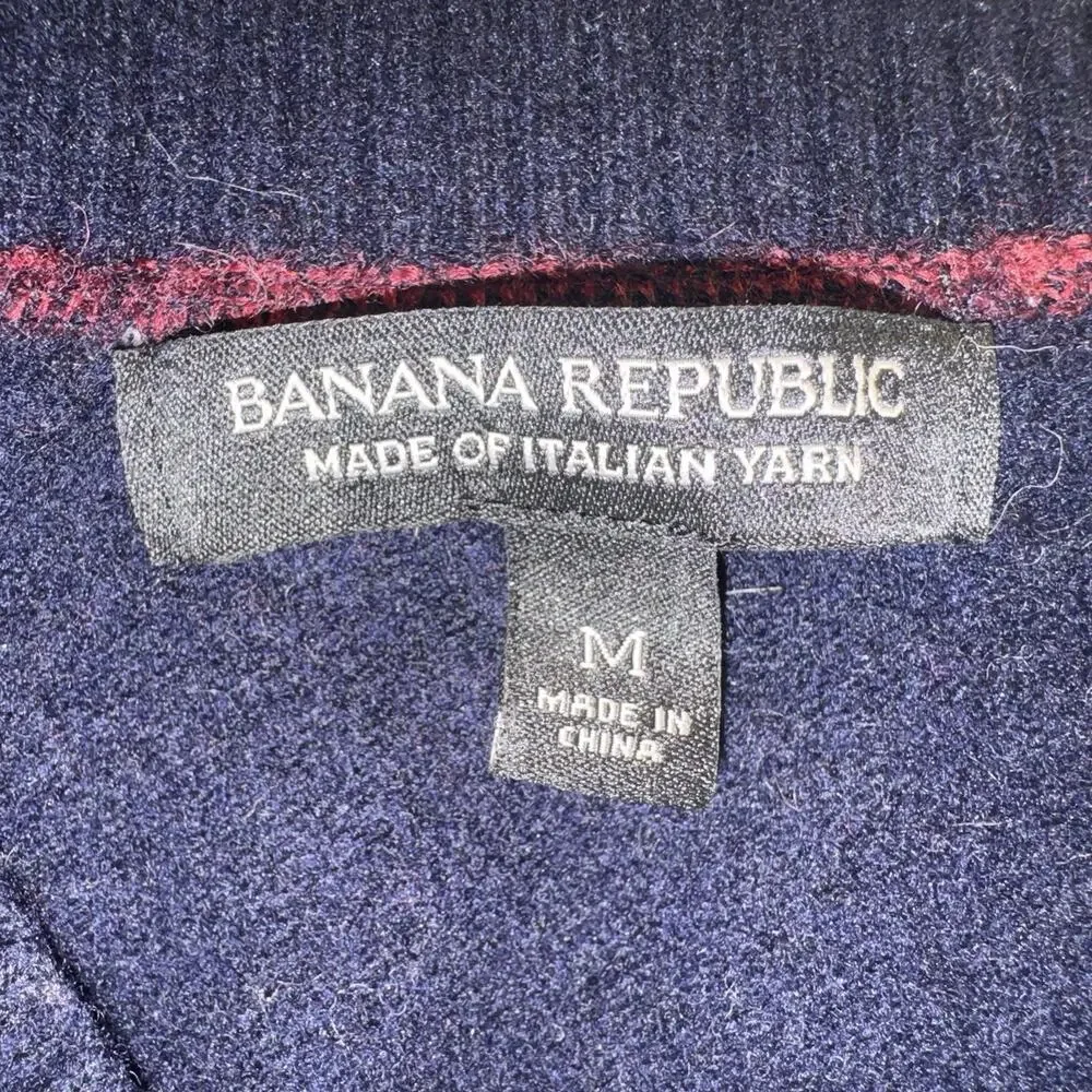 Banana Republic Merino Wool Argyle Sweater‎ Mens Size Medium Preppy Academia